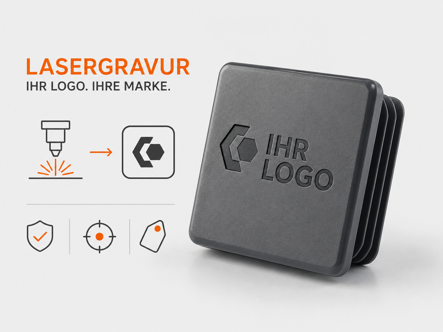 PE-Verschlusskappe mit Gravur – EMFA Gravur-Service